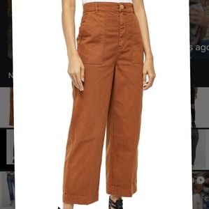 Free People Sunday Skies Crop Straight Leg Pants